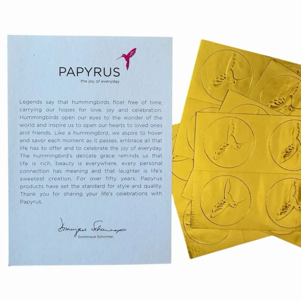 Papyrus Keepsake Box Blank Note Cards & Lined Envelopes Bird Songbird Floral